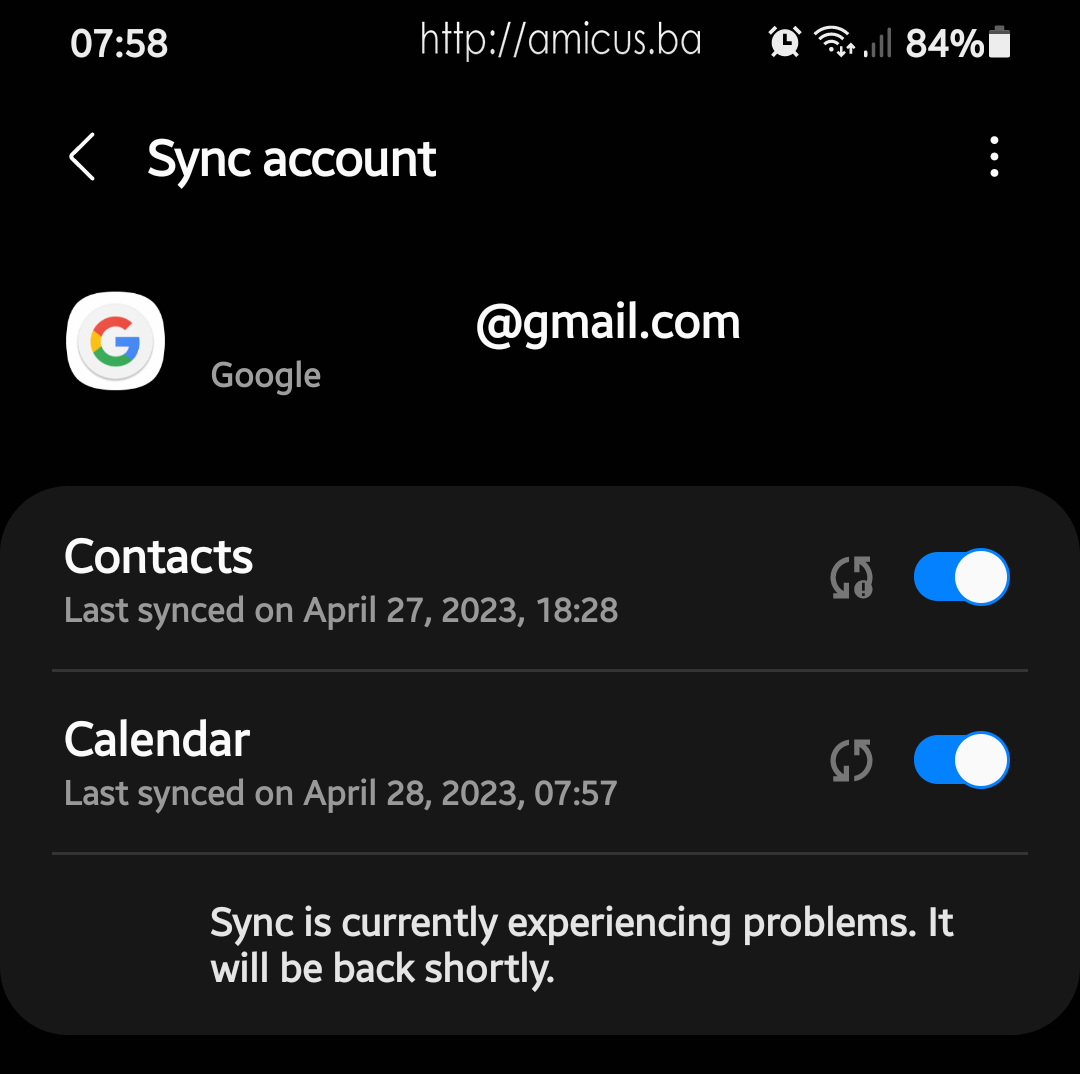 Google contacts not syncing