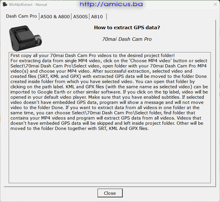 WinMp4Extract manual