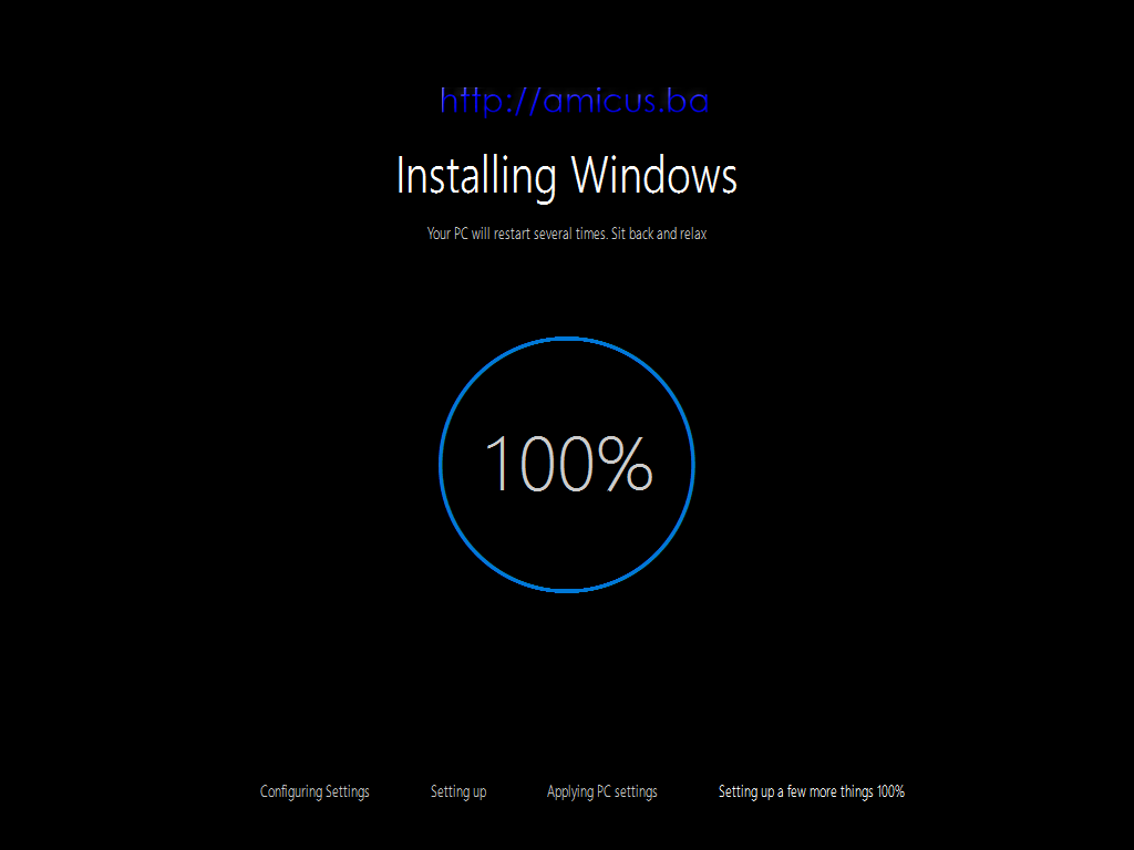 Završena instalacija Windows 10 update-a