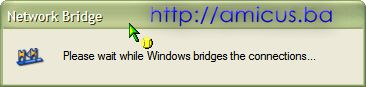 Kreiranje bridge konekcije na Windows XP